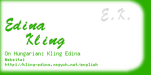 edina kling business card